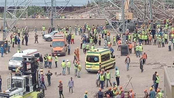 بالاسماء: مصرع واصابة 6 عمال بينهم عامل من كفر الشيخ فى حادث انهيار برج كهرباء أوسيم